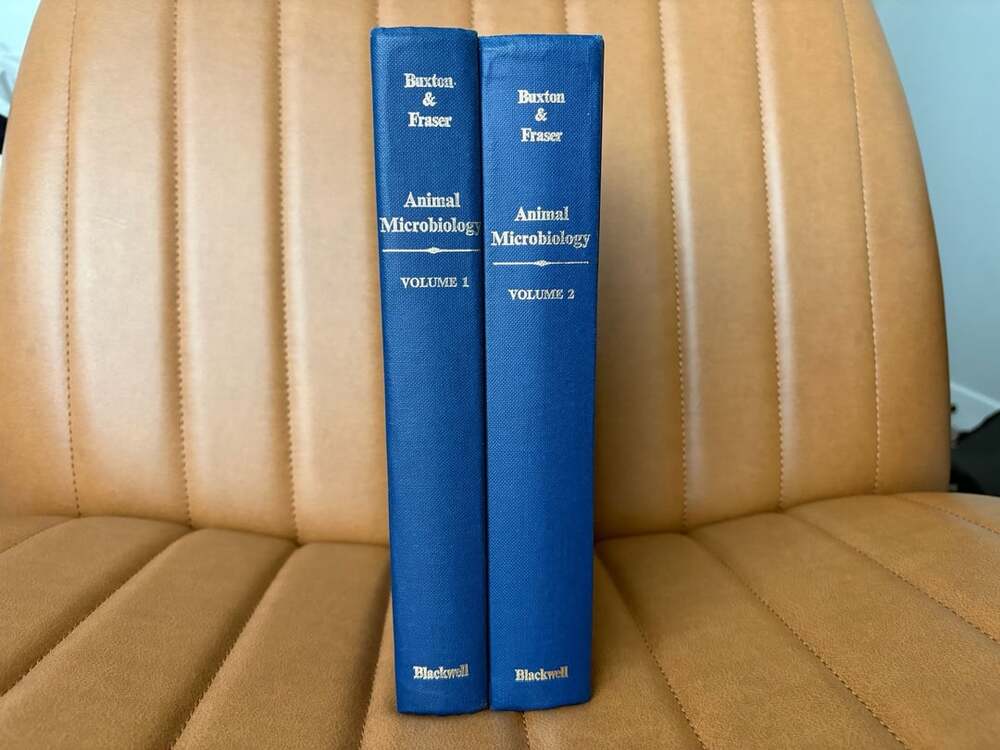 Animal Microbiology Volumes 1 & 2 by Buxton & Fraser, Hardcover Set, 1977
